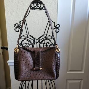 Christine Sabatini Vintage Ostrich Shoulder Bag